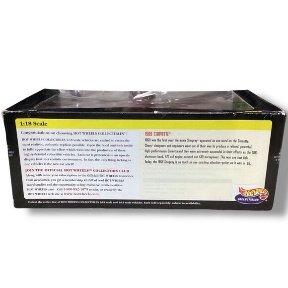 Hot Wheels Collectable 1969 Chevrolet Corvette 1:18 - Picture 4 of 9